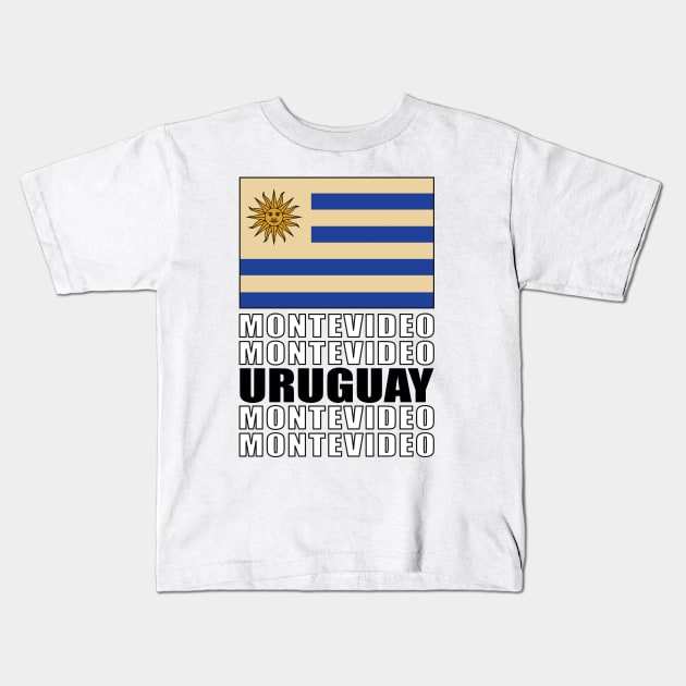 Flag of Uruguay Kids T-Shirt by KewaleeTee